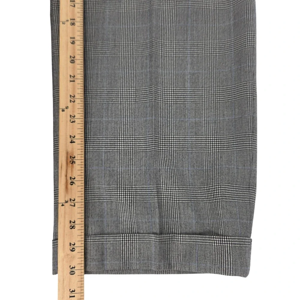 Jos A Bank Signature Collection 46L Suit‎ Jacket Gray Glen Plaid 100% Wool